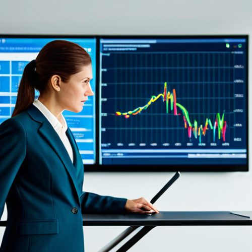 Home 26 **
"A professional female economist in a modest, tailored business suit, analyzing data on a large screen in a bright, modern office. Fully clothed, appropriate attire, safe for work, perfect anatomy, natural proportions, professional lighting, family-friendly, high resolution."
**