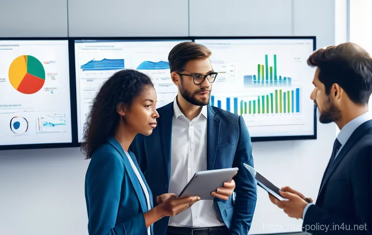 정책분석사와 공공 정책 성공 사례와 연구 방법 - **Prompt:** A diverse group of policy analysts, including men and women of various ages and ethnic b...