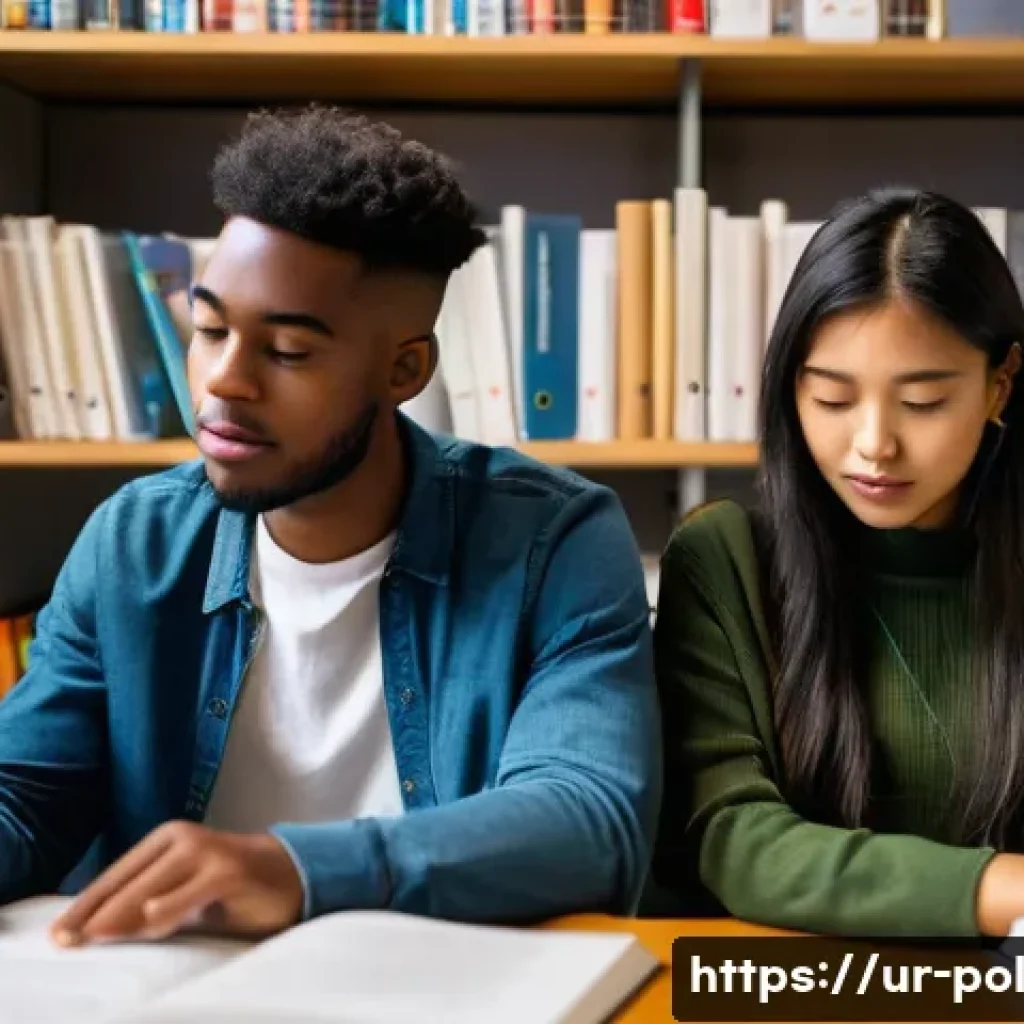 정책분석사 시험 난이도 분석 - **Prompt:** A diverse group of four young adults (two male, two female, all appearing around 18-25 y...