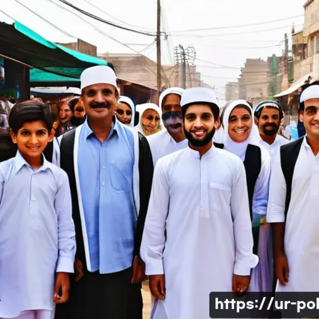 정책분석사와 최신 정부 프로그램 분석 - **Prompt 1: Pakistani Community Benefiting from Policies**
A vibrant and bustling scene in a mod...