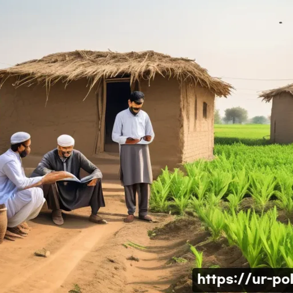 정책분석사 실무 사례 분석 - A detailed and vibrant illustration of a policy analyst conducting a case study in a rural Pakistani...