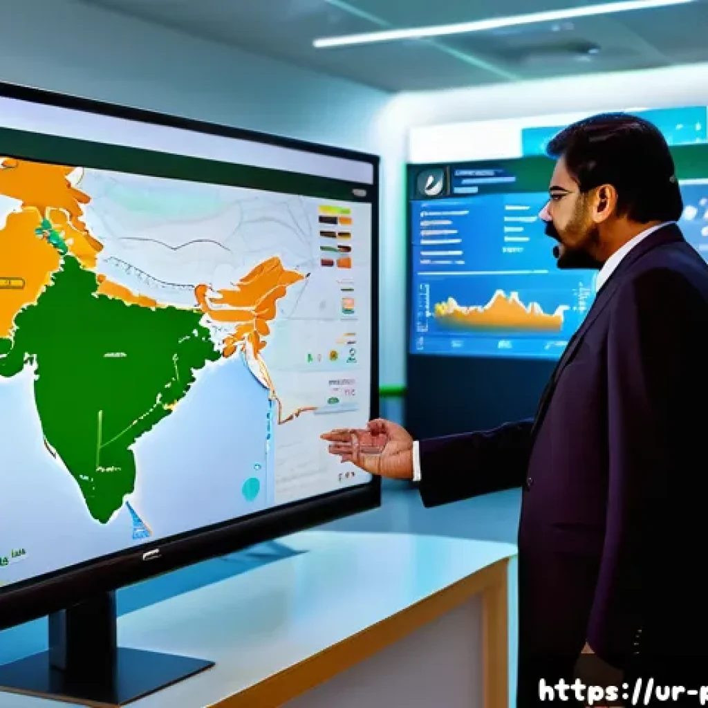 정책분석사와 데이터 기반 정책 사례 연구 - A modern Pakistani government digital transparency platform interface displayed on a large touchscre...