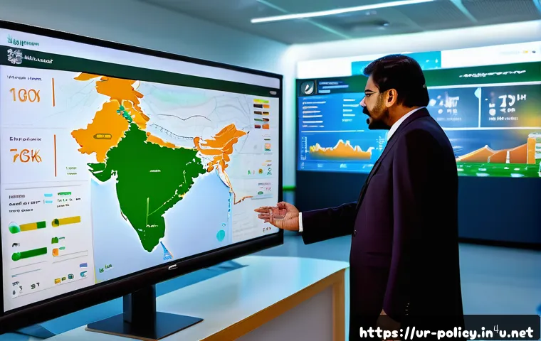 정책분석사와 데이터 기반 정책 사례 연구 - A modern Pakistani government digital transparency platform interface displayed on a large touchscre...