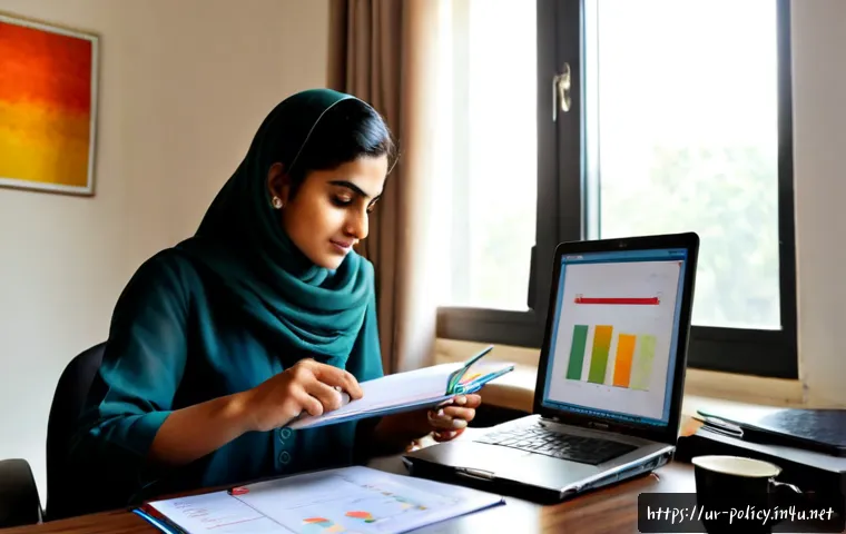 Home 17 정책분석사와 사례 기반 학습법 - Photorealistic Pakistani policy analyst in a modest modern Islamabad office, thoughtfully comparing ...